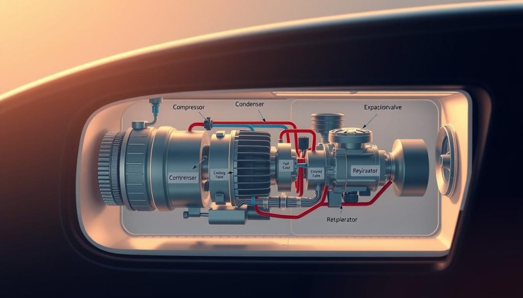 car AC refrigerant cycle