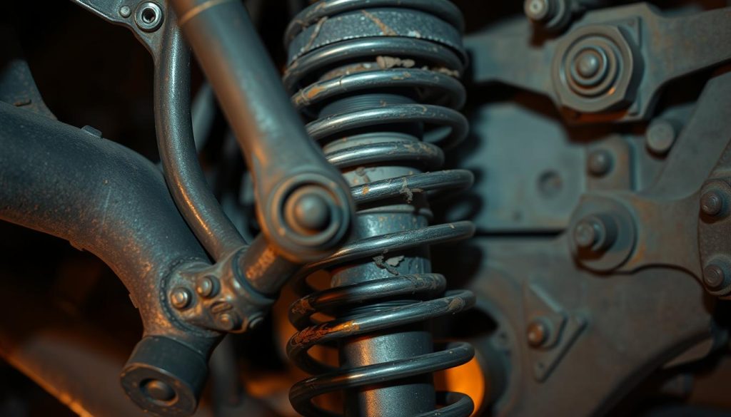 damaged suspension components