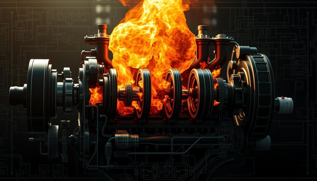 combustion process in cylinders