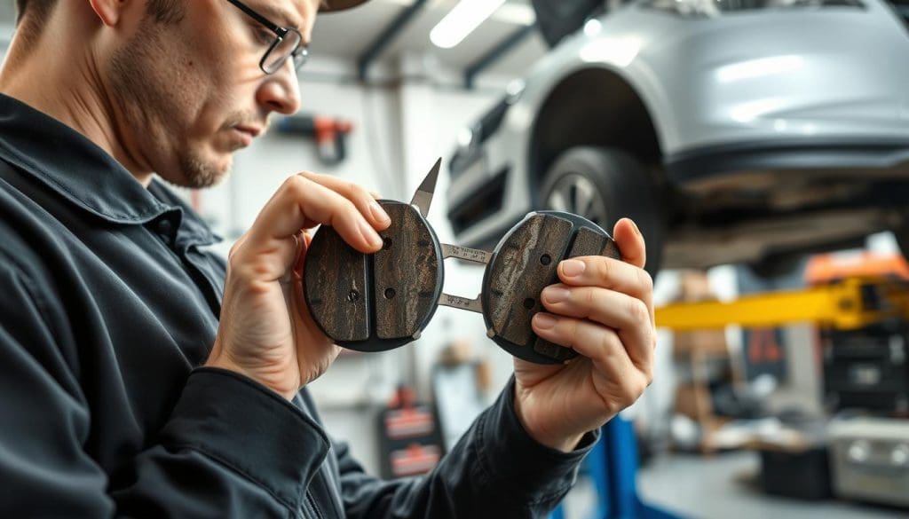 brake pad wear inspection