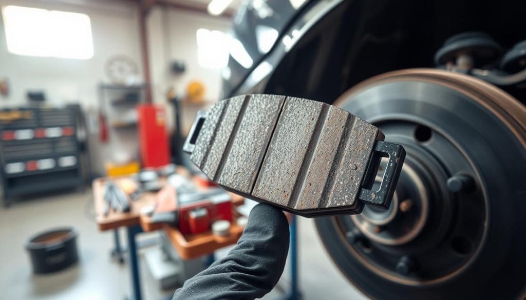 brake pad wear inspection