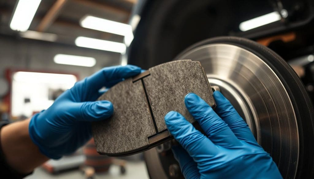 brake pad wear inspection