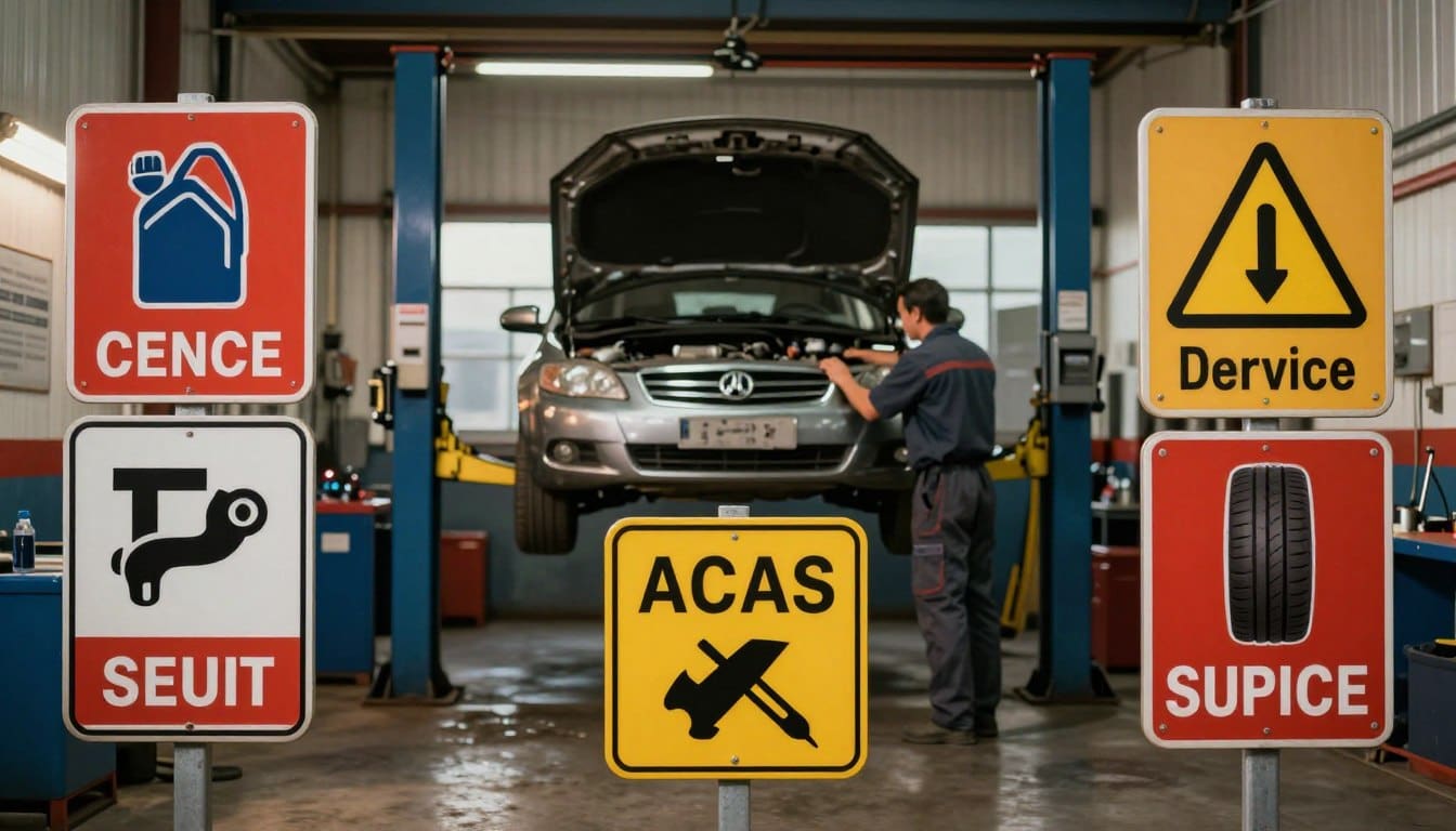 overdue car service signs