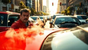 car overheating in traffic