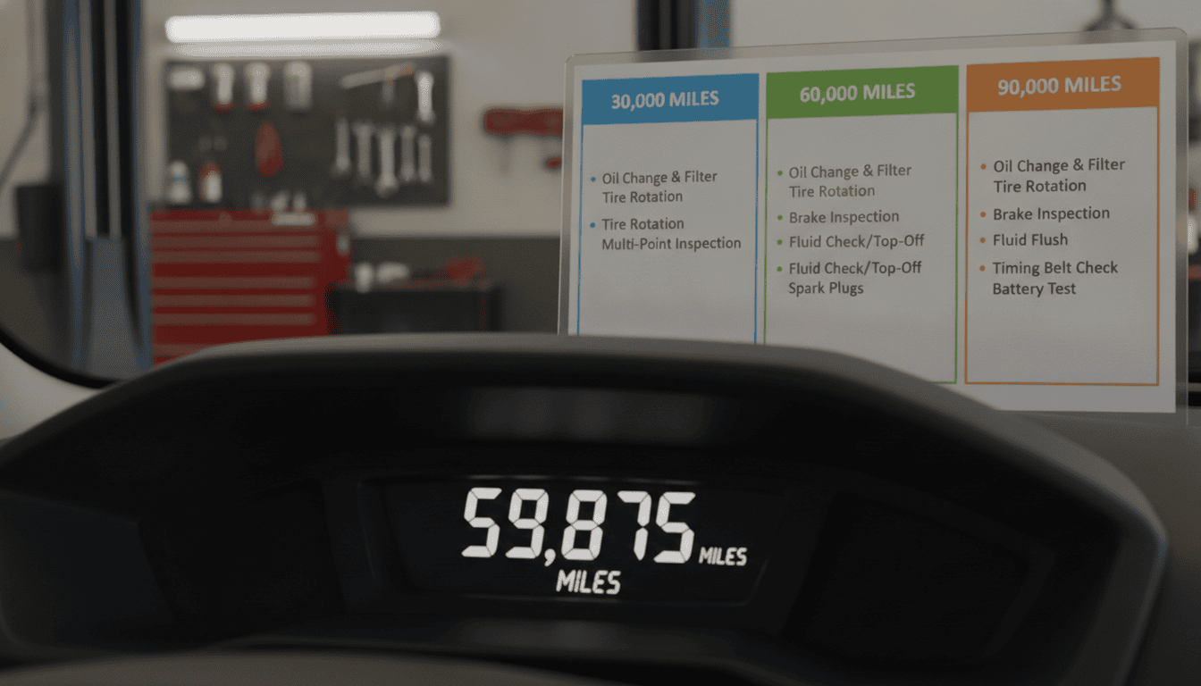 car maintenance schedule by mileage